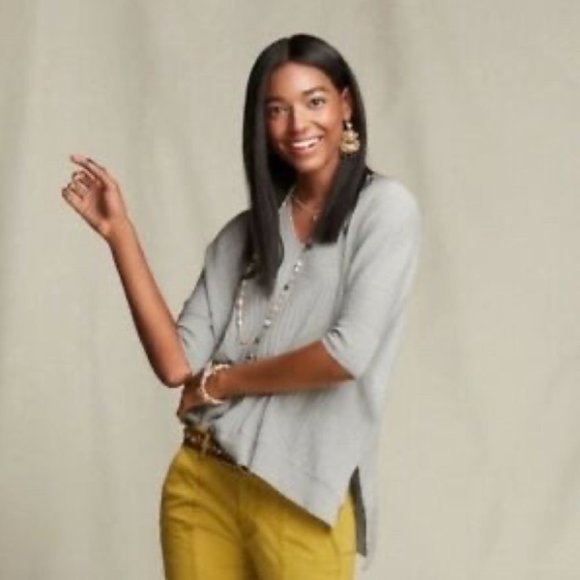 CAbi gray ribbed Watson #5451 dolman sleeve pullover sweater Size Small - Picture 2 of 8